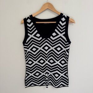Misook Geometric Print Tank